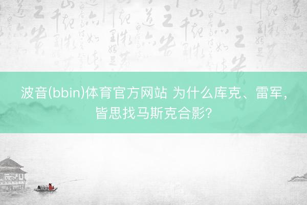 波音(bbin)体育官方网站 为什么库克、雷军，皆思找马斯克合影？