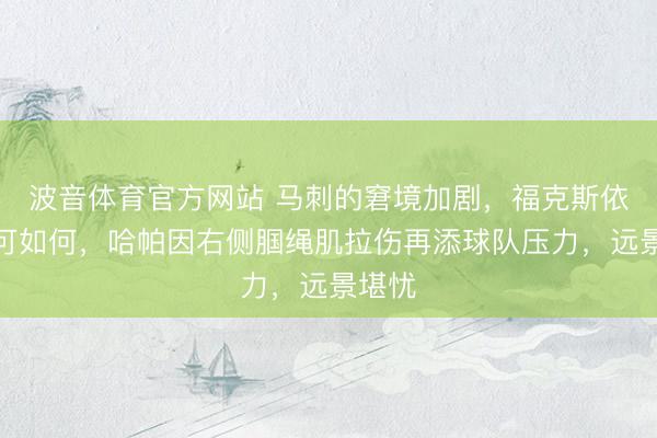 波音体育官方网站 马刺的窘境加剧，福克斯依然无可如何，哈帕因右侧腘绳肌拉伤再添球队压力，远景堪忧