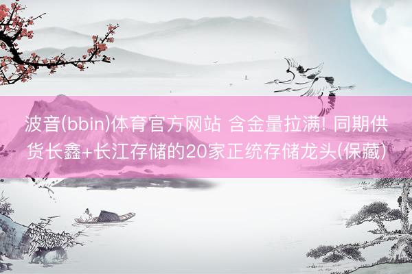 波音(bbin)体育官方网站 含金量拉满! 同期供货长鑫+长江存储的20家正统存储龙头(保藏)