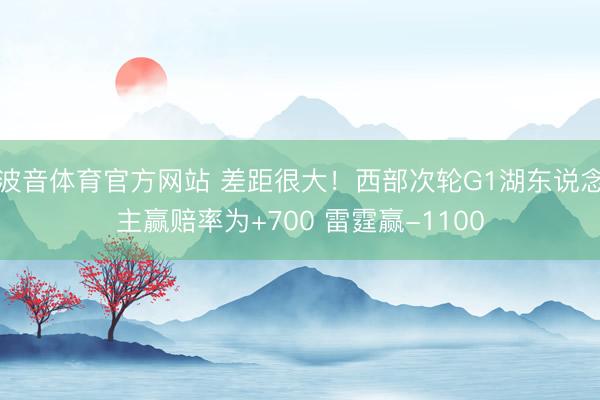 波音体育官方网站 差距很大！西部次轮G1湖东说念主赢赔率为+700 雷霆赢-1100